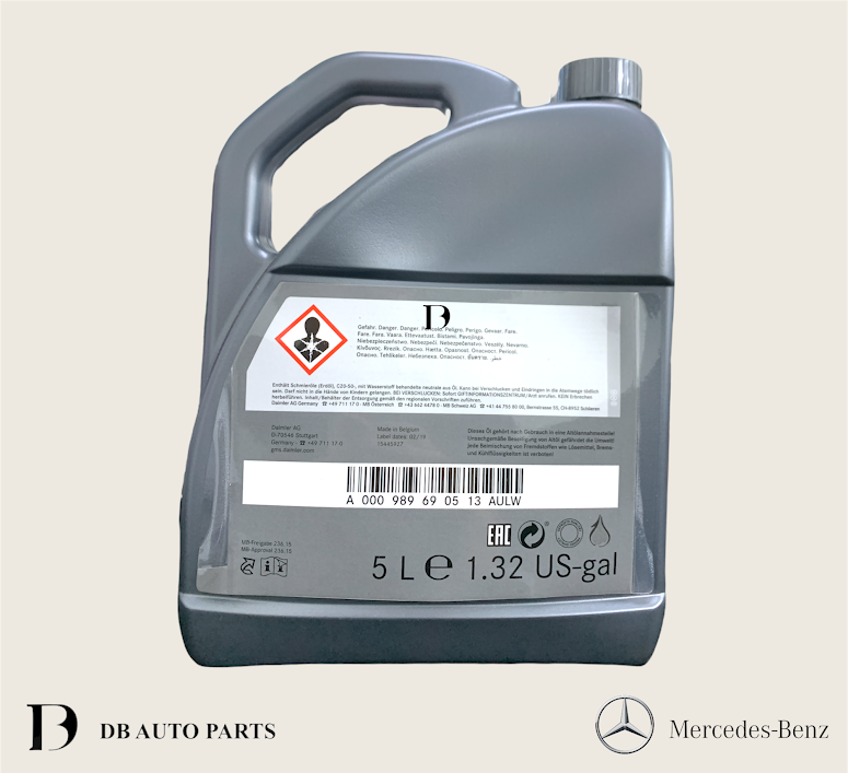 ORIGINAL MERCEDES BENZ AUTO TRANSMISSION FLUID (BLUE) 5L 722.9 7G-TRONIC W222 724.2 236.15	(0019897703)(000989690513)