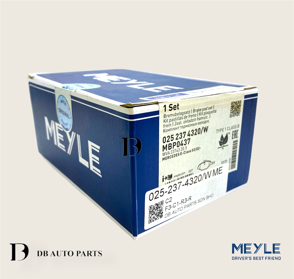 MEYLE FRONT BRAKE PAD W SENSOR MERCEDES BENZ W211 S211 (0252374320/W)(0044207920)(0034209920)(0034206520)(0044208720)