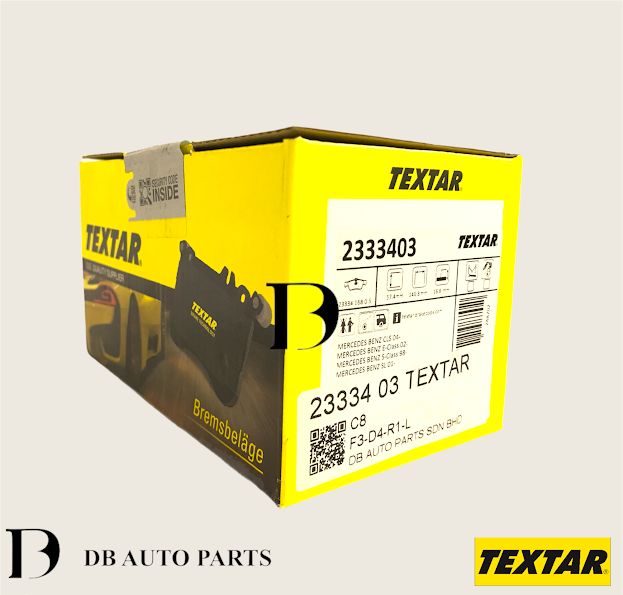 TEXTAR MERCEDES BENZ W211 W212 REAR BRAKE PADS(2333403)(0004230230)(0034205120)(0044204420)(0054207920)(0054209320)(0054209420)(0064200120)