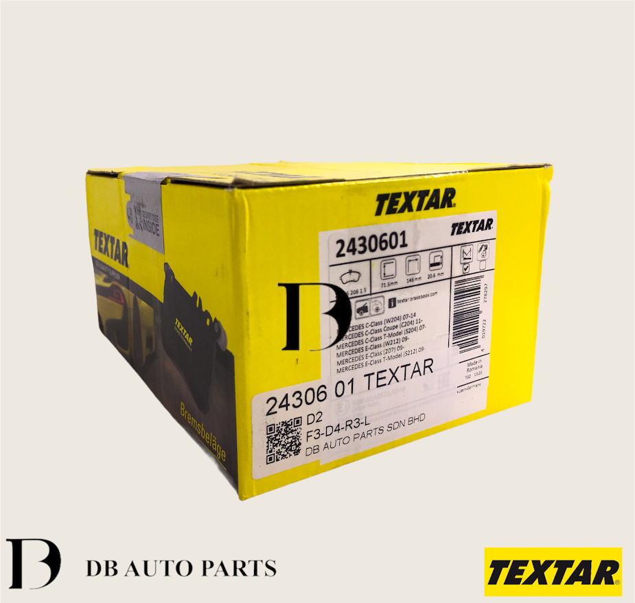 TEXTAR MERCEDES BENZ W204 W212 FRONT BRAKE PADS (2430601)(0004200305)(0004201005)(0054200820)(0054201220)(0054201520)(0064207120)(0074201620)(0074205520)(0074205720)(0074209220)(0074209290)