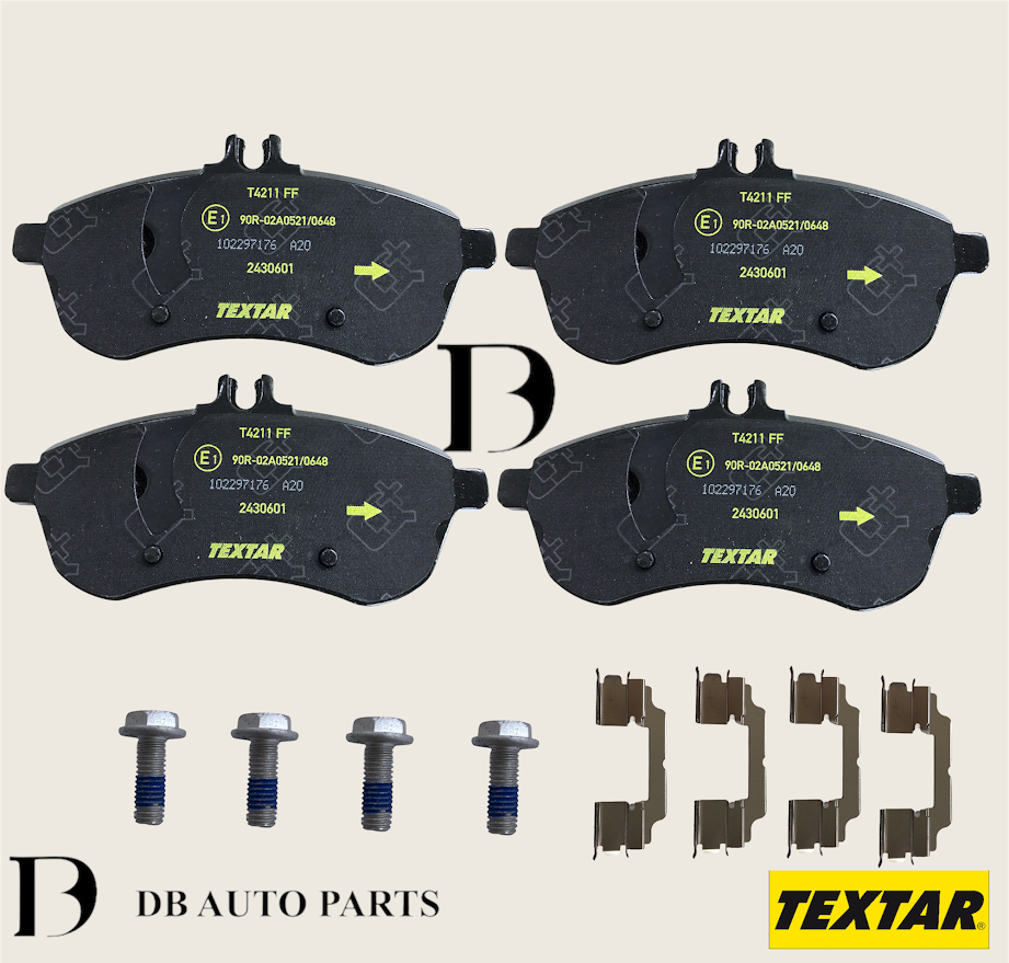 TEXTAR MERCEDES BENZ W204 W212 FRONT BRAKE PADS (2430601)(0004200305)(0004201005)(0054200820)(0054201220)(0054201520)(0064207120)(0074201620)(0074205520)(0074205720)(0074209220)(0074209290)