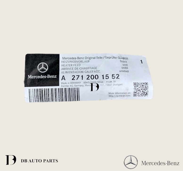Original Mercedes Benz Engine Coolant Pipe With Sensor / Oil Cooler Water Pipe (2712001552)