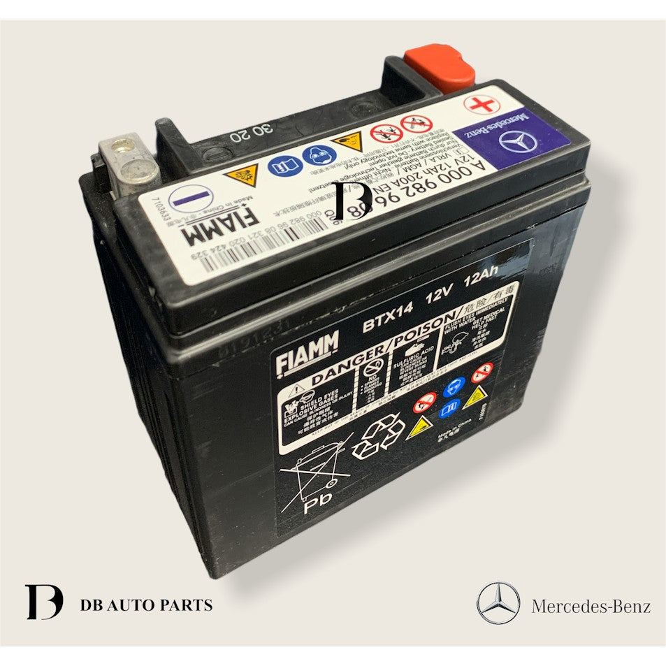 ORIGINAL MERCEDES BENZ W169 W176 W245 W242 W204 W211 AUXILIARY BATTERY / BACK UP BATTERY (0009829608)