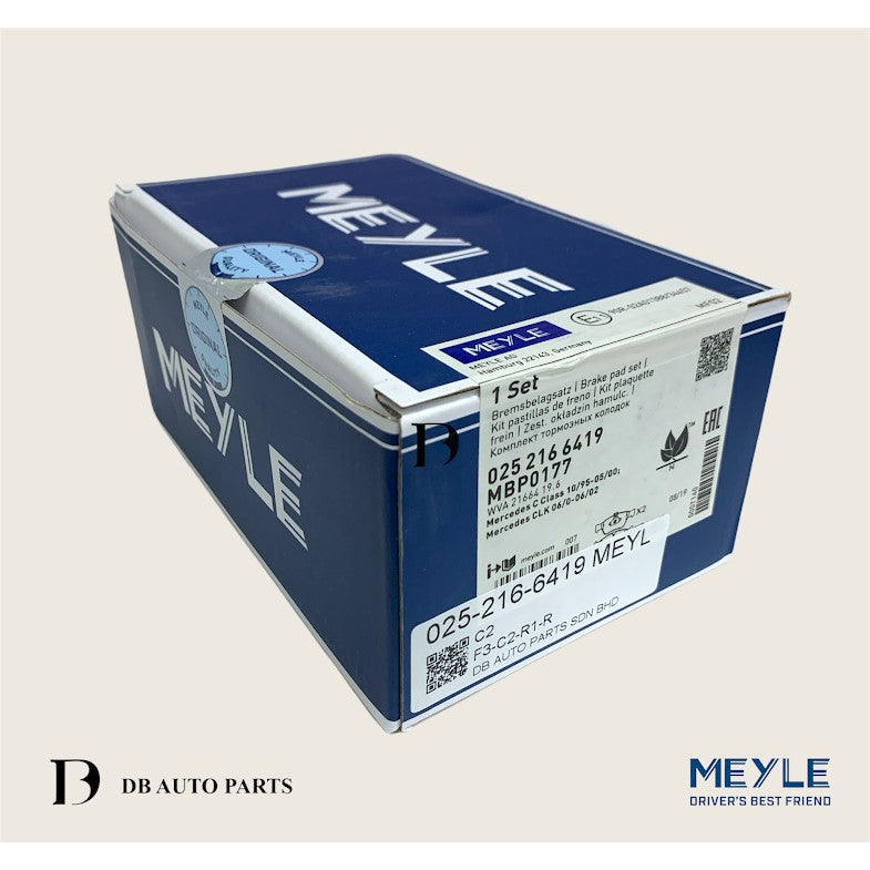 MEYLE MERCEDES BENZ W202 W210 FRONT BRAKE PADS (0252166419)(0044200220)(0024204420)(0024209620)(0054204720)(004420022041