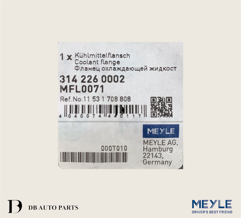 MEYLE BMW E36 316i E46 318ci THERMOSTAT HOUSING / COOLANT FLANGE	(3142260002)(11531708808)
