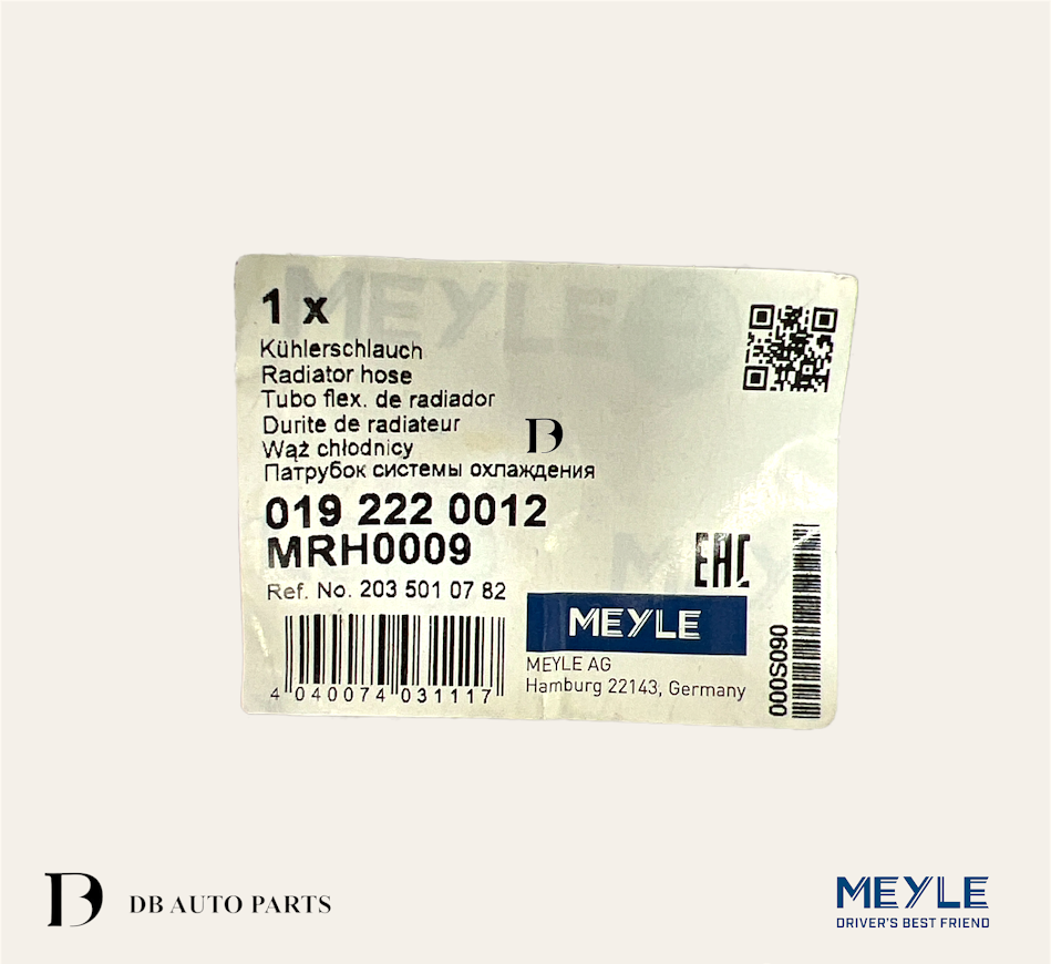 MEYLE MERCEDES BENZ C-CLASS C240 C320 W203 M112  RADIATOR TOP / UPPER HOSE (0192220012)(2035010782)