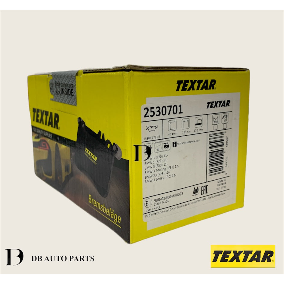 TEXTAR BMW F30 F20 F32 REAR BRAKE PAD (34206799809)(34206873093)(34206873094)(34216850569)(34216873093)(2530701)