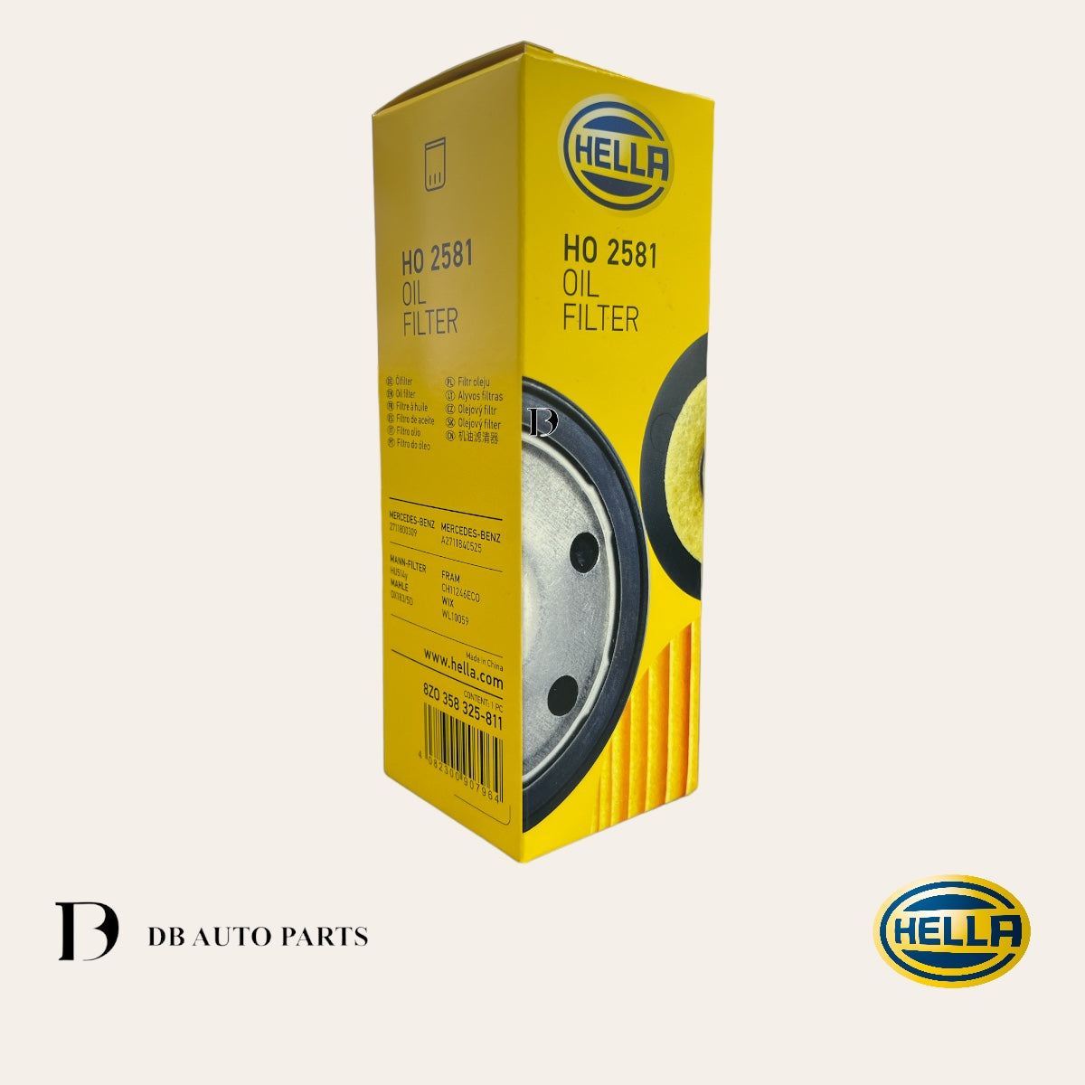 HELLA MERCEDES BENZ M271 W204 W212 CGI OIL FILTER  (2711800109)(2711800509)(8ZO358325811)