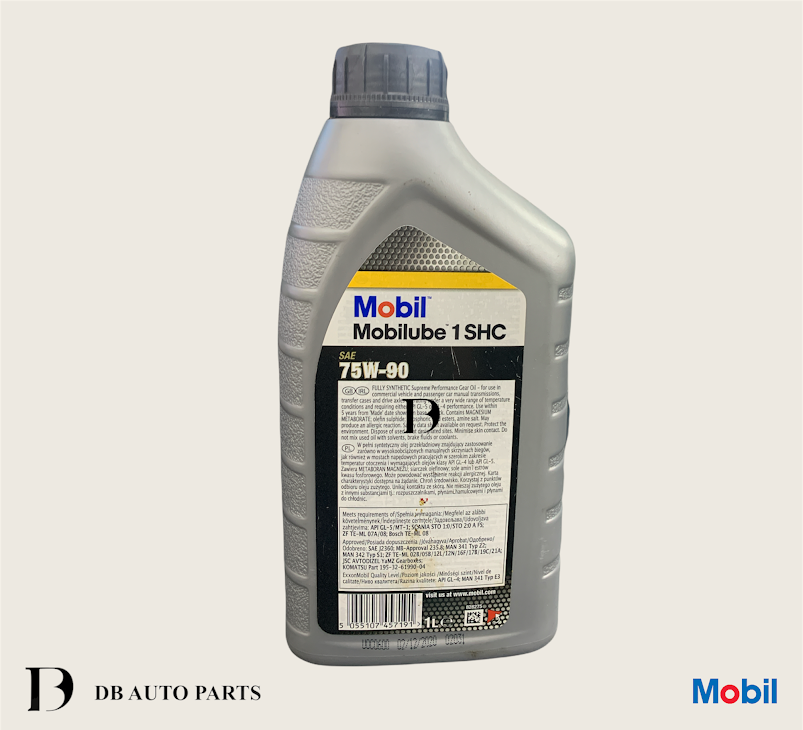 MOBIL REAR AXLE OIL / TRANSMISSION OIL MOBILUBE 1 SHC 75W90 TE-ML 07A / TE-ML 08  (75W90)(142382)