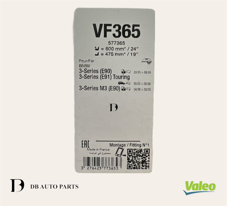 VALEO BMW E90 E91 316i 320i 325i WIPER BLADE SET / 2PCS  (577365)(61612455439)(61610405167)