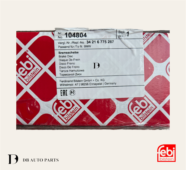 FEBI BMW SERIES 5 F10 520d 520i 525d 535i REAR BRAKE DISC (330X20) SET / 2PCS  (104804)(34216775287)
