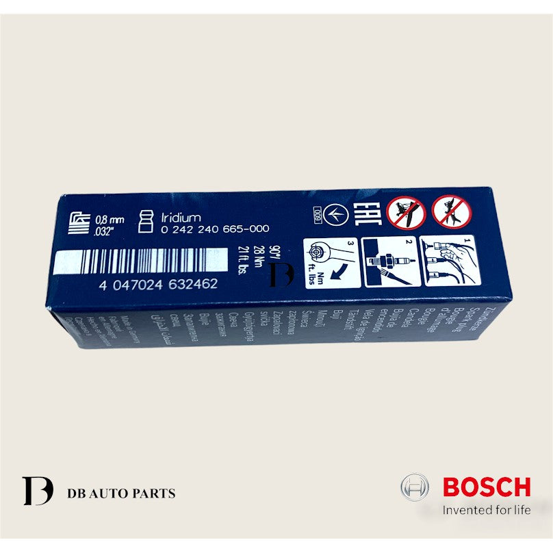 BOSCH SPARK PLUG FOR AUDI VOLKSWAGEN SET/ 4 PCS (0242240665)(03C905601A)(03F905600)(03F905600A)(101905626)