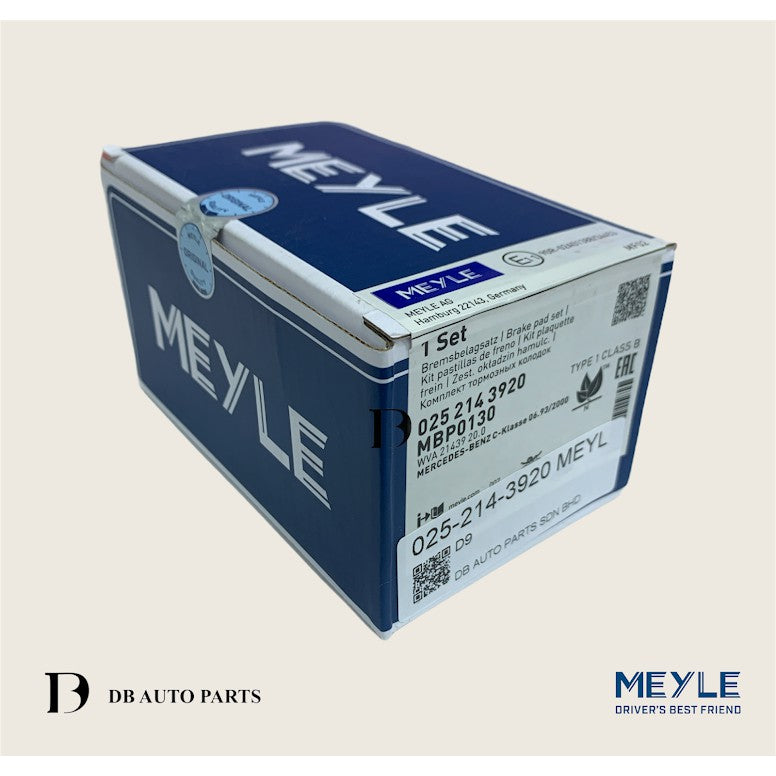 MEYLE MERCEDES BENZ W202 FRONT BRAKE PADS (0252143920)(0054204620)(0054200320)(0024202220)(0024202120)
