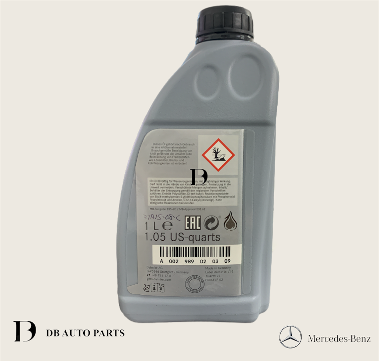 ORIGINAL MERCEDES BENZ DIFFERENTIAL REAR AXLE OIL (002989020309)