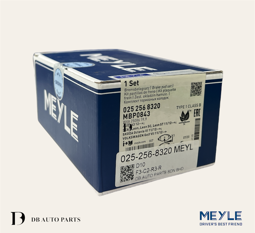 MEYLE  VOLKSWAGEN MK7 GOLF PASSAT TIGUAN AUDI A3 Q2 TT FRONT BRAKE PADS 	(0252568320)(5Q0698151F)