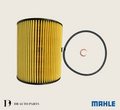 MAHLE BMW SERIES 3 E36 E46 320i 328i SERIES 5 E39 530i 525i / M52 M54 OIL FILTER 	(OX154/1D)(11421427908)(11421740534)