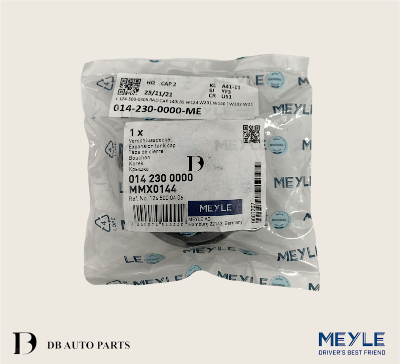 MEYLE MERCEDES BENZ W124 W201 W140 RADIATOR CAP / SPARE TANK CAP 140LBS	(0142300000)(1245000406)(1245000106)