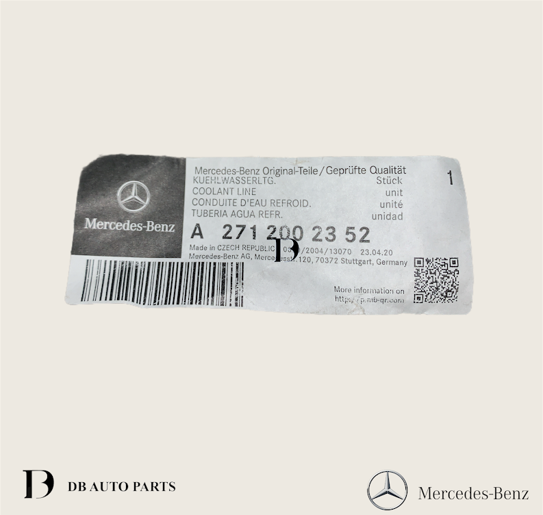 ORIGINAL MERCEDES BENZ W204 C250 W212 E250 / M271-CGI PV WATER LINE TO ENGINE OIL COOLER 	(2712002352)
